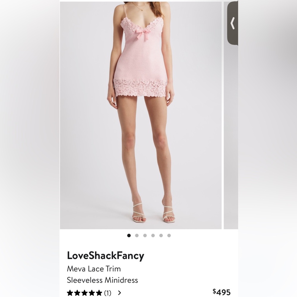 NEW with TAG LoveShackFancy Pink Lace Minidress